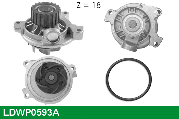 Pompe à eau, refroidissement du moteur LUCAS LDWP0593A