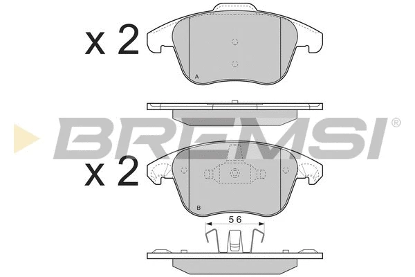 Kit de plaquettes de frein, frein à disque BREMSI BP3330