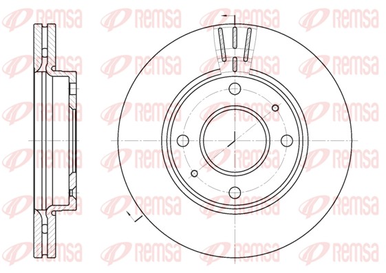 Disque de frein REMSA 6987.10