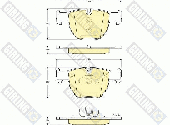 Kit de plaquettes de frein, frein à disque GIRLING 6115262