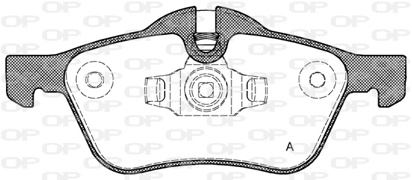 Kit de plaquettes de frein, frein à disque OPEN PARTS BPA0864.00