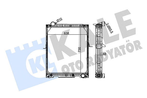 Radiateur, refroidissement du moteur KALE OTO RADYATÖR 350275