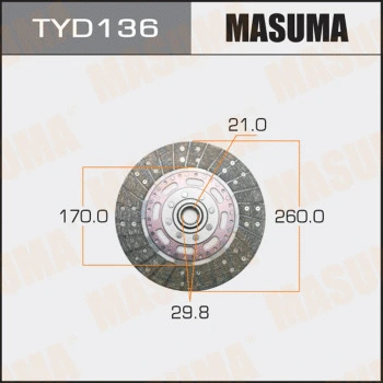 Disque d'embrayage MASUMA TYD136