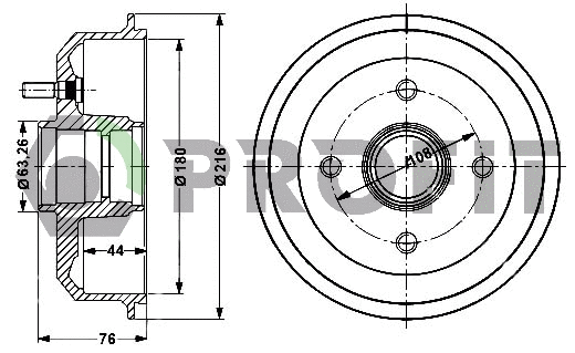 Tambour de frein PROFIT 5020-0024