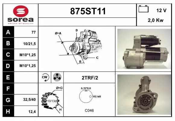 Démarreur STARTCAR 875ST11