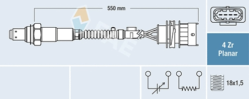 Sonde lambda FAE 77670