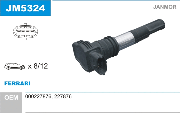 Bobine d'allumage JANMOR JM5324