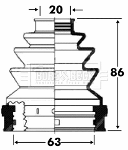 Jeu de joints-soufflets, arbre de commande BORG & BECK BCB2817