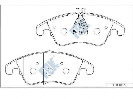 Kit de plaquettes de frein, frein à disque FBK FD11045
