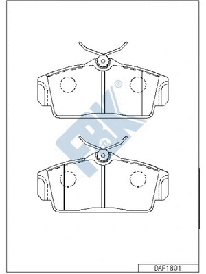 Kit de plaquettes de frein, frein à disque FBK FD1801