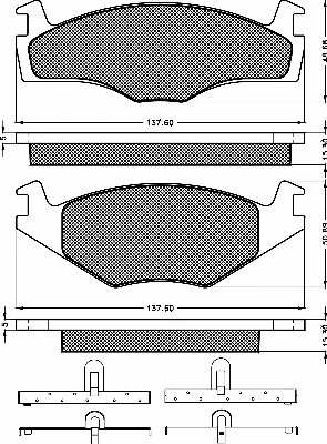 Kit de plaquettes de frein, frein à disque BSF 10215