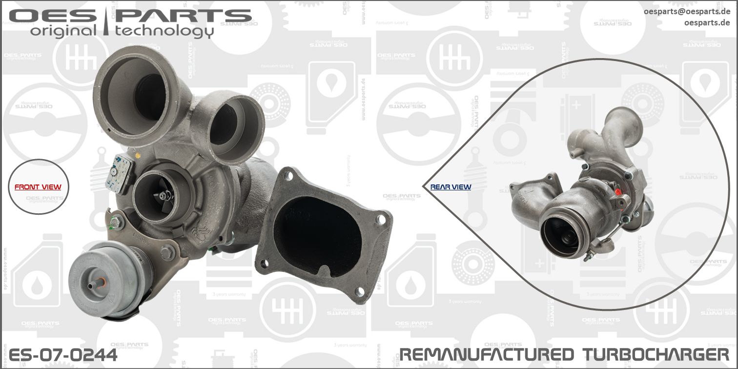 Turbocompresseur, suralimentation OES PARTS ES-07-0244