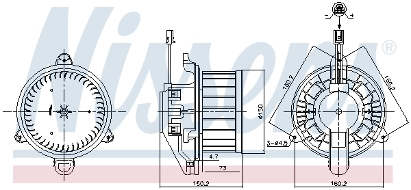 Pulseur d'air habitacle NISSENS 87579