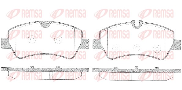 Kit de plaquettes de frein, frein à disque REMSA 1521.00