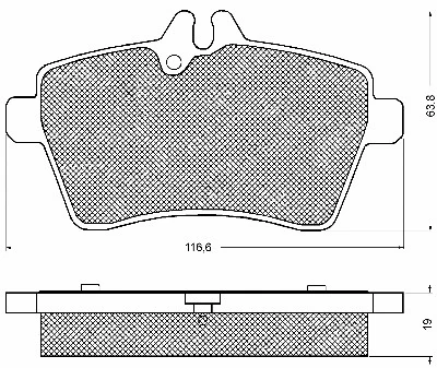 Kit de plaquettes de frein, frein à disque BSF 10715