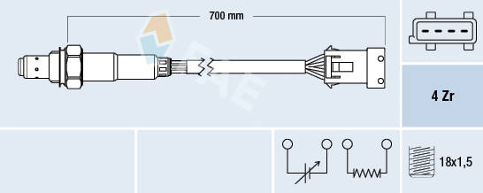 Sonde lambda FAE 77681