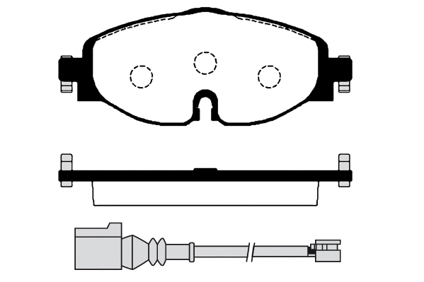 Kit de plaquettes de frein, frein à disque Technika 01843A