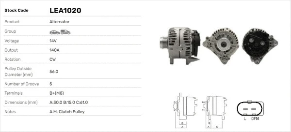 Alternateur LUSA LEA1020