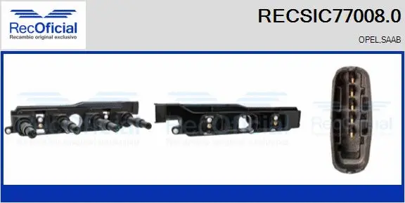 Bobine d'allumage RECOFICIAL RECSIC77008.0