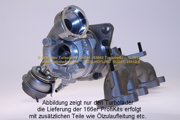 Turbocompresseur, suralimentation SCHLÜTTER TURBOLADER 166-02590