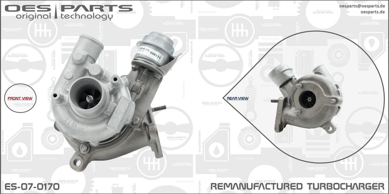 Turbocompresseur, suralimentation OES PARTS ES-07-0170