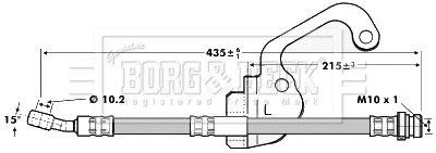 Flexible de frein BORG & BECK BBH7055
