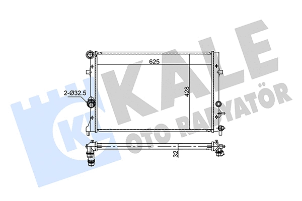 Radiateur, refroidissement du moteur KALE OTO RADYATÖR 354245