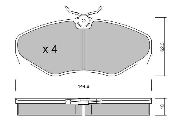 Kit de plaquettes de frein, frein à disque AISIN BPNI-1006