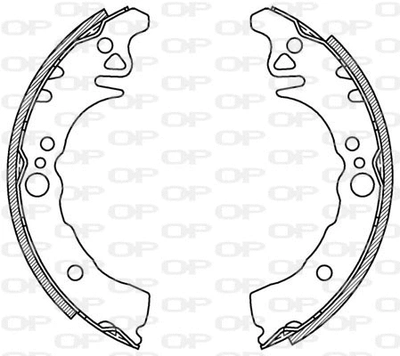 Jeu de mâchoires de frein OPEN PARTS BSA2084.00