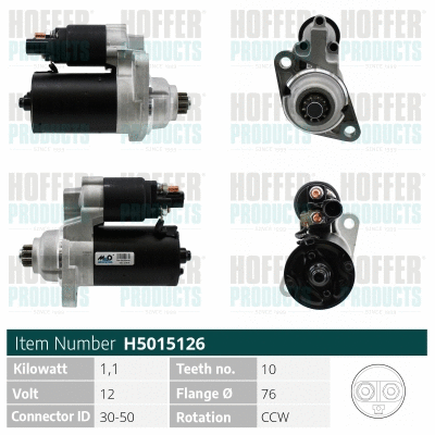 Démarreur HOFFER H5015126