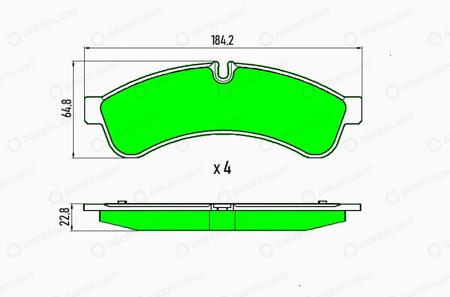 Kit de plaquettes de frein, frein à disque Automotive Adriado GLBP021HD