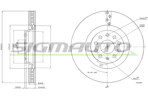 Disque de frein SIGMAUTO DBC000V