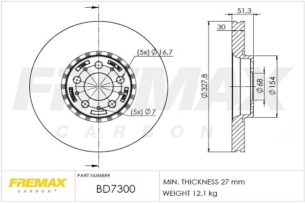 Disque de frein FREMAX BD-7300