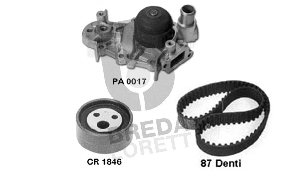 Pompe à eau + kit de courroie crantée BREDA LORETT KPA0058A