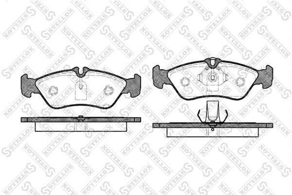Kit de plaquettes de frein, frein à disque STELLOX 591 000B-SX