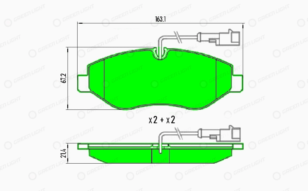 Kit de plaquettes de frein, frein à disque Automotive Adriado GLBP025HD