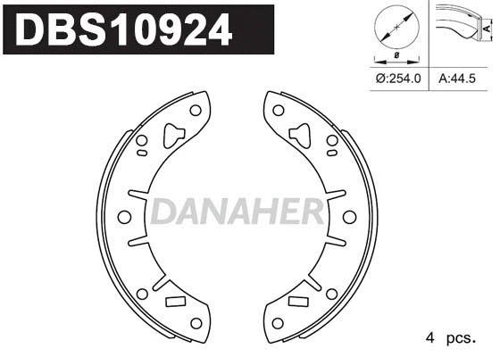 Jeu de mâchoires de frein DANAHER DBS10924