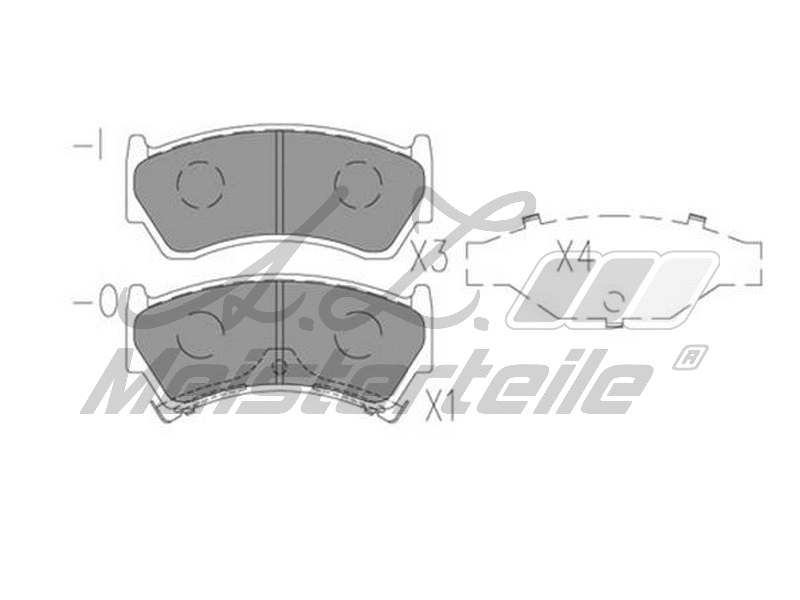 Kit de plaquettes de frein, frein à disque A.Z. Meisterteile AZMT-44-022-2297