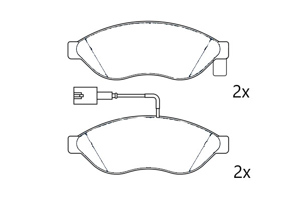 Kit de plaquettes de frein, frein à disque Omnicraft 2684505