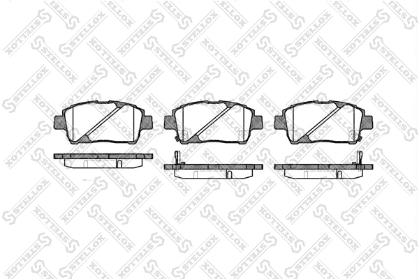 Kit de plaquettes de frein, frein à disque STELLOX 751 002B-SX
