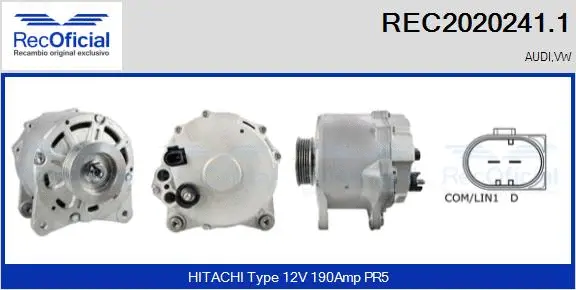 Alternateur RECOFICIAL REC2020241.1