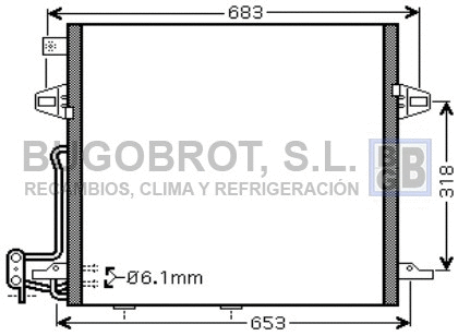 Condenseur, climatisation BUGOBROT 62-MS5406