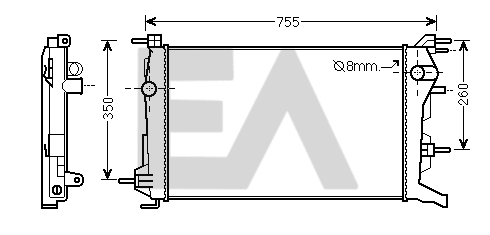 Radiateur, refroidissement du moteur EACLIMA 31R60152
