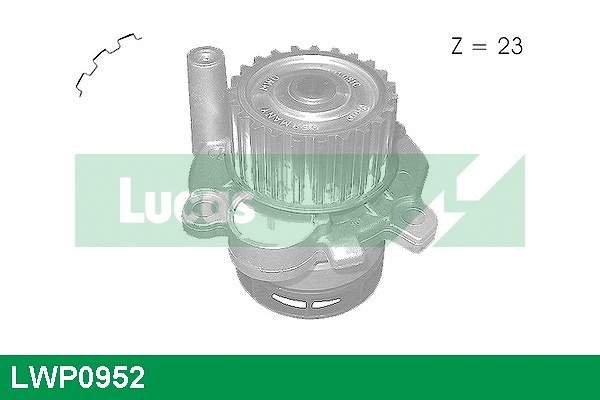 Pompe à eau, refroidissement du moteur LUCAS LWP0952