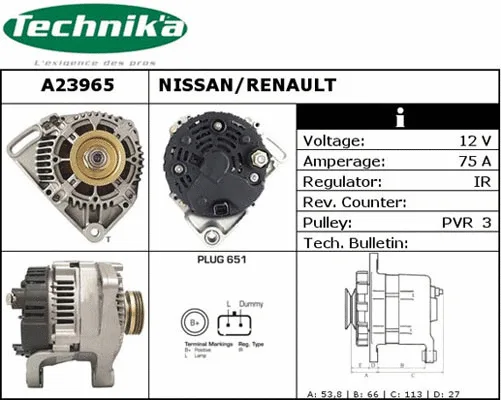 Alternateur Technika A23965