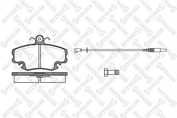 Kit de plaquettes de frein, frein à disque STELLOX 152 002-SX