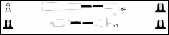 Kit de câbles d'allumage LEMARK HOES1163
