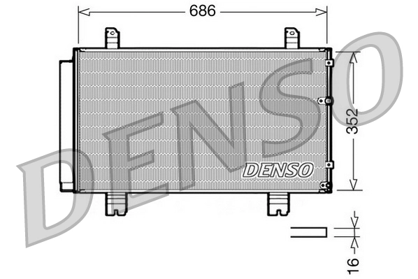 Condenseur, climatisation DENSO DCN51002
