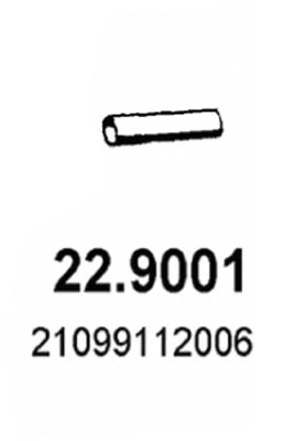 Tuyau d'échappement ASSO 22.9001