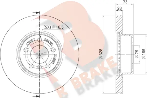 Disque de frein R BRAKE 78RBD22212